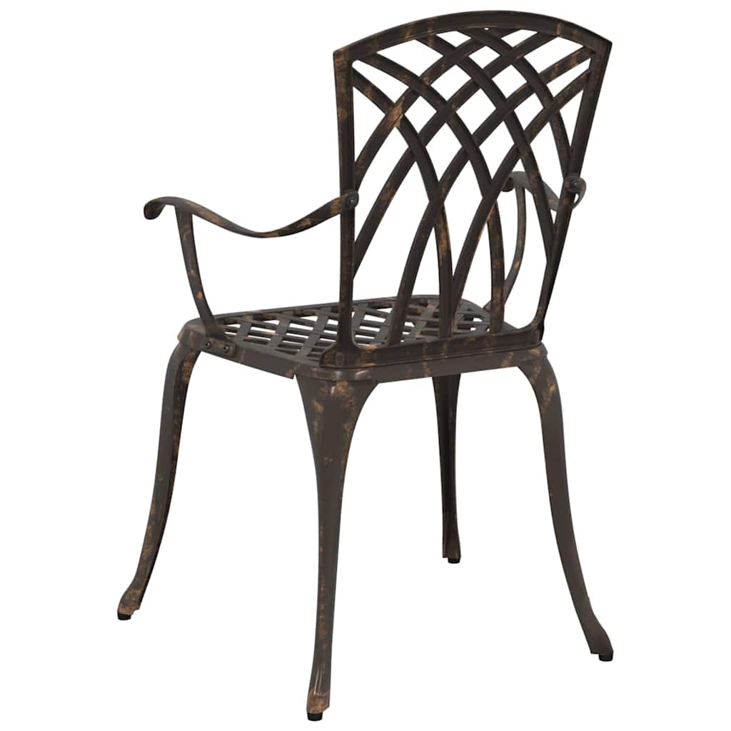 Garden Chair 2 pcs Bronze 55 x 56.5 x 91cm Aluminium