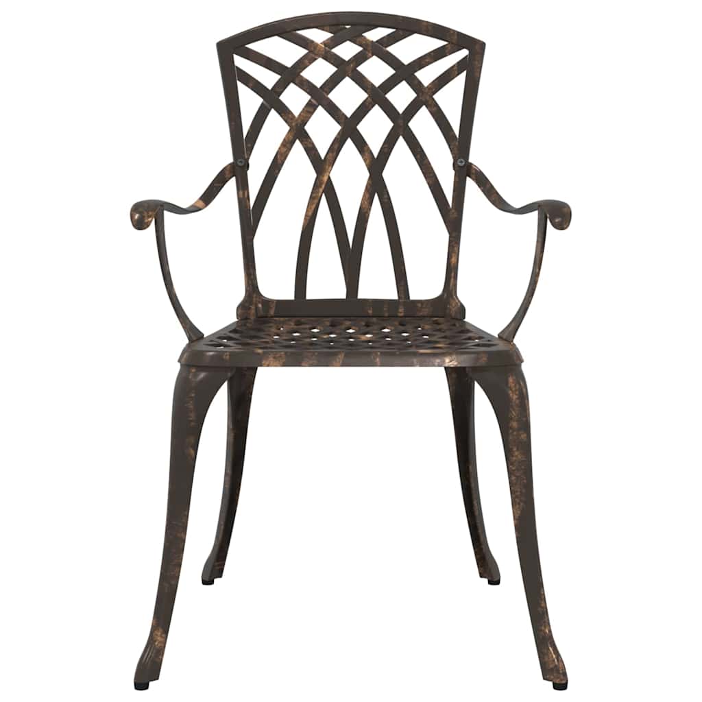 Garden Chair 2 pcs Bronze 55 x 56.5 x 91cm Aluminium