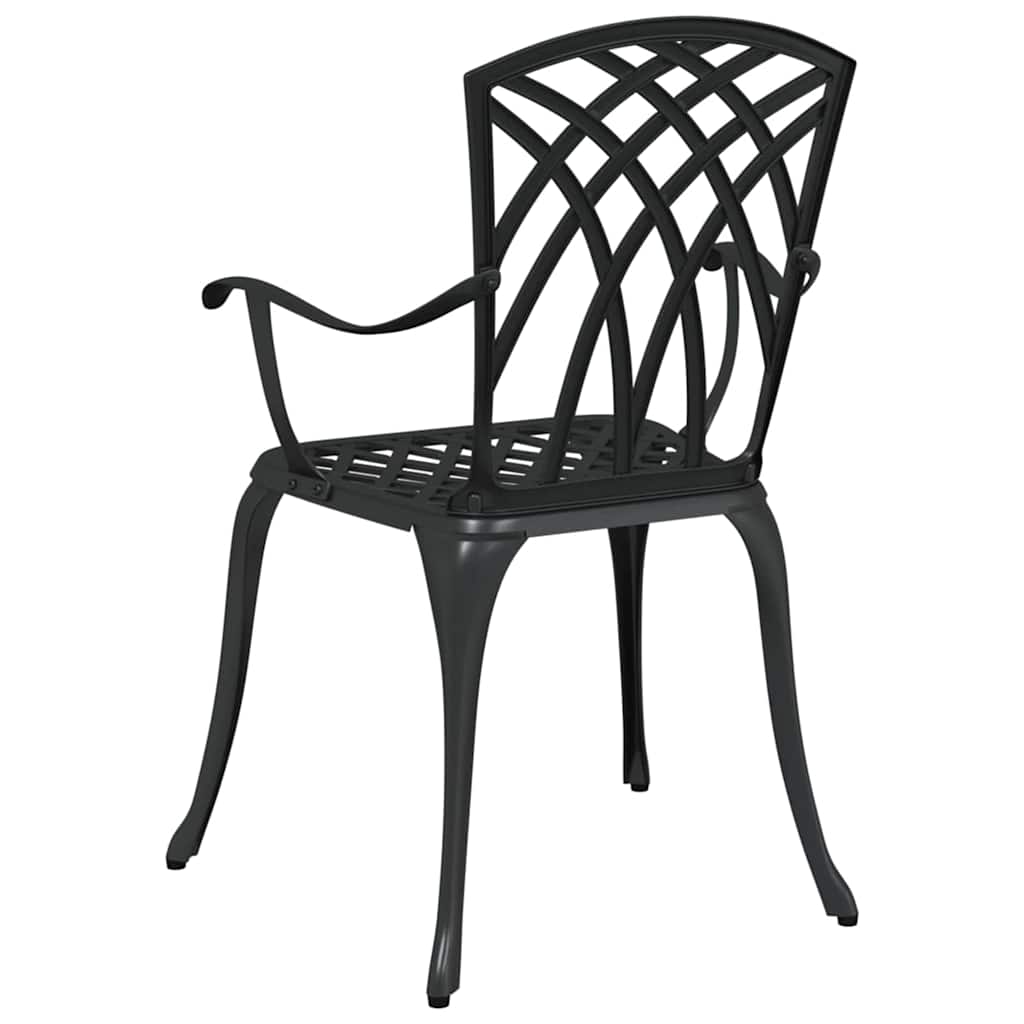 Garden Chair 2 pcs Black 55 x 56.5 x 91cm Aluminium