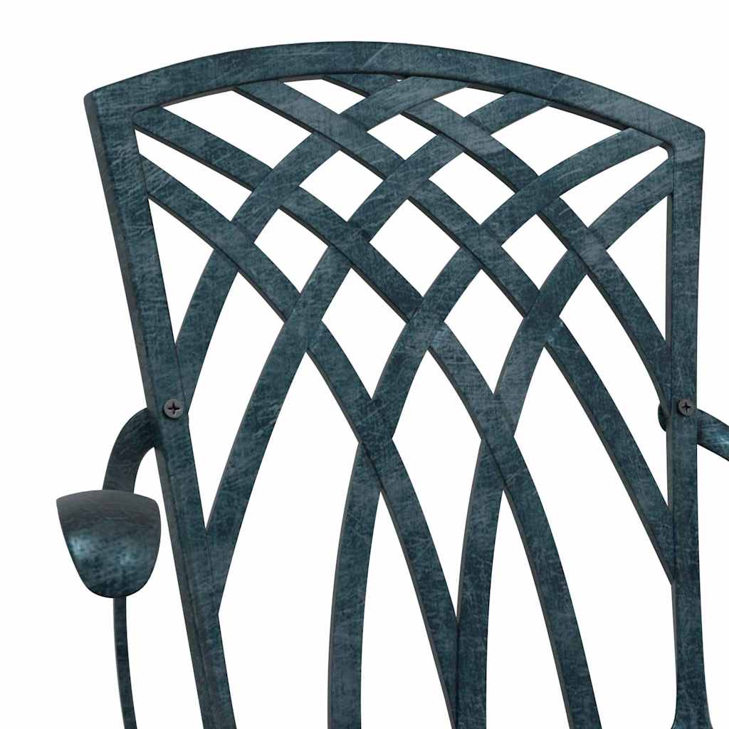Garden Chair 2 pcs Green 55 x 56.5 x 91cm Aluminium