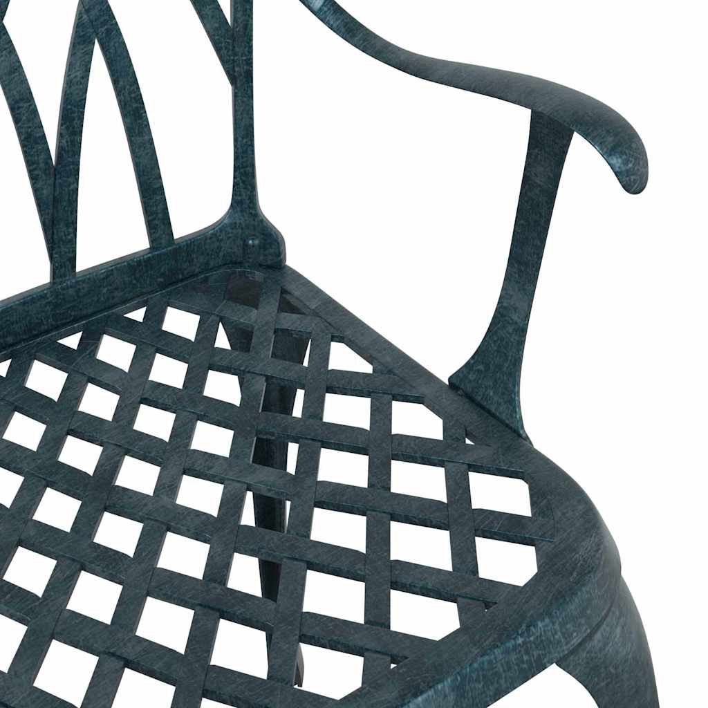 Garden Chair 2 pcs Green 55 x 56.5 x 91cm Aluminium