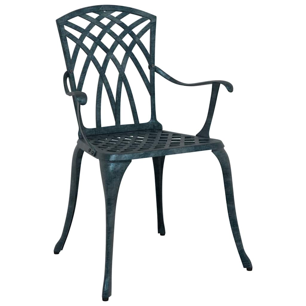 Garden Chair 2 pcs Green 55 x 56.5 x 91cm Aluminium
