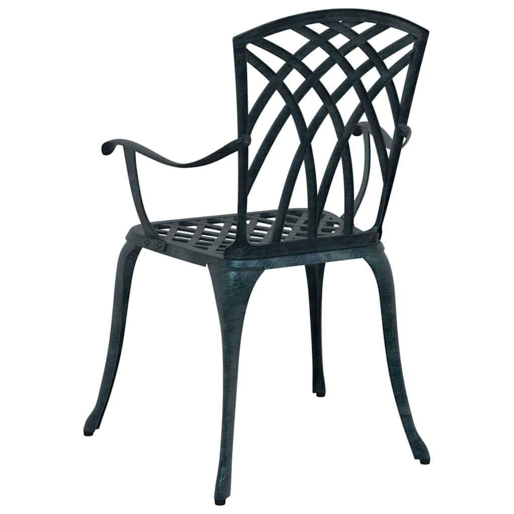 Garden Chair 2 pcs Green 55 x 56.5 x 91cm Aluminium