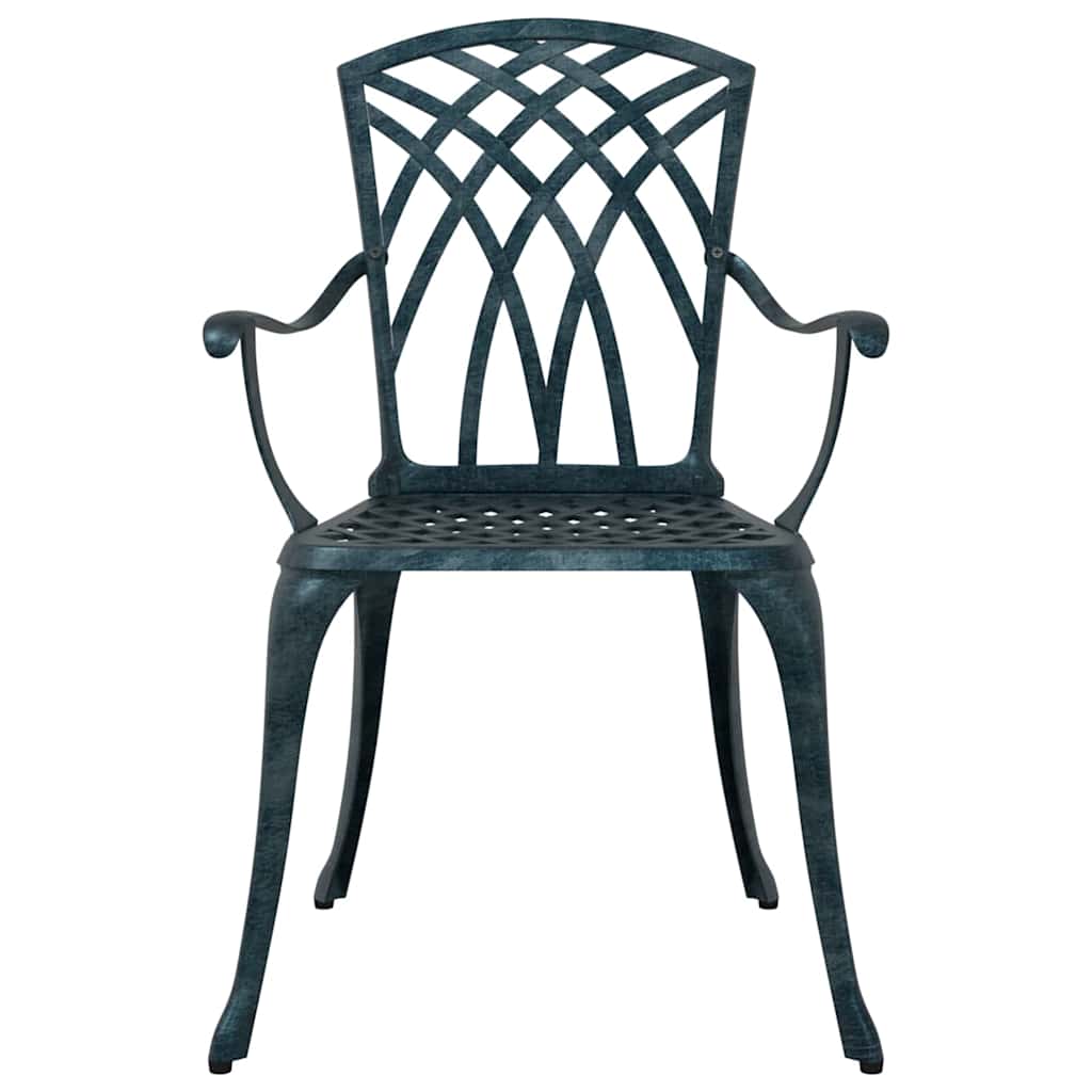 Garden Chair 2 pcs Green 55 x 56.5 x 91cm Aluminium