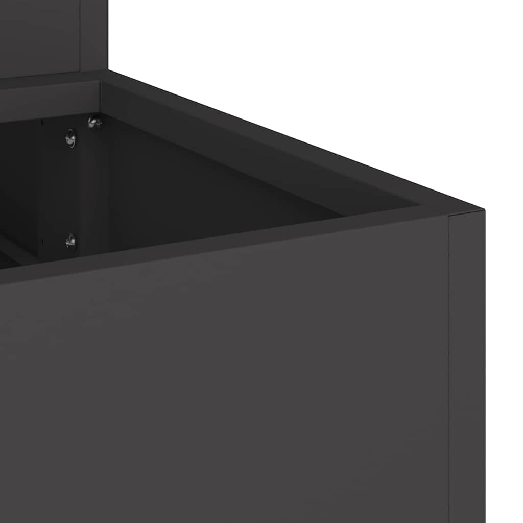 Garden Planter Black 90 x 90 x 35 cm Steel