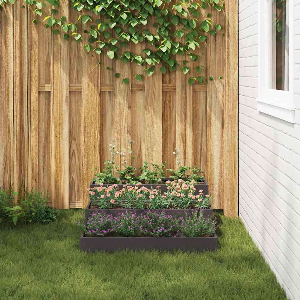 Garden Planter Black 90 x 90 x 35 cm Steel