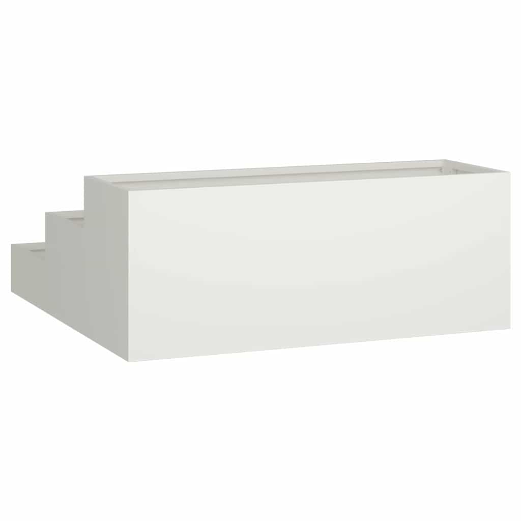 Garden Planter White 90 x 90 x 35 cm Steel