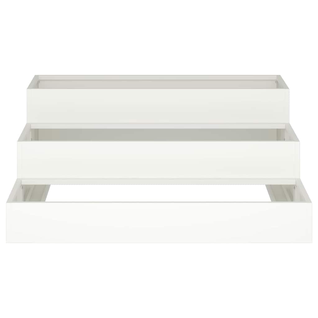 Garden Planter White 90 x 90 x 35 cm Steel