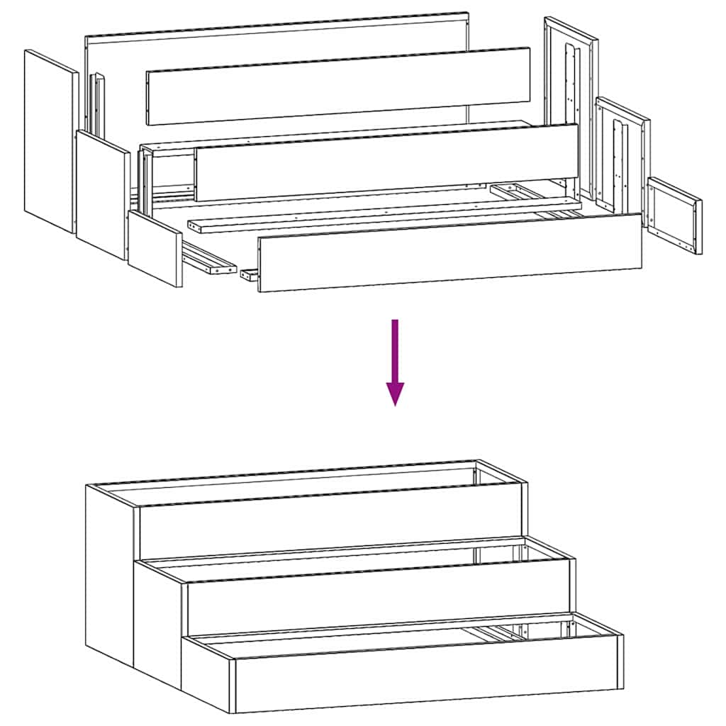 Garden Planter Anthracite 90 x 90 x 35 cm Steel
