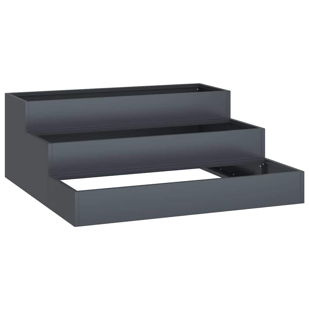 Garden Planter Anthracite 90 x 90 x 35 cm Steel
