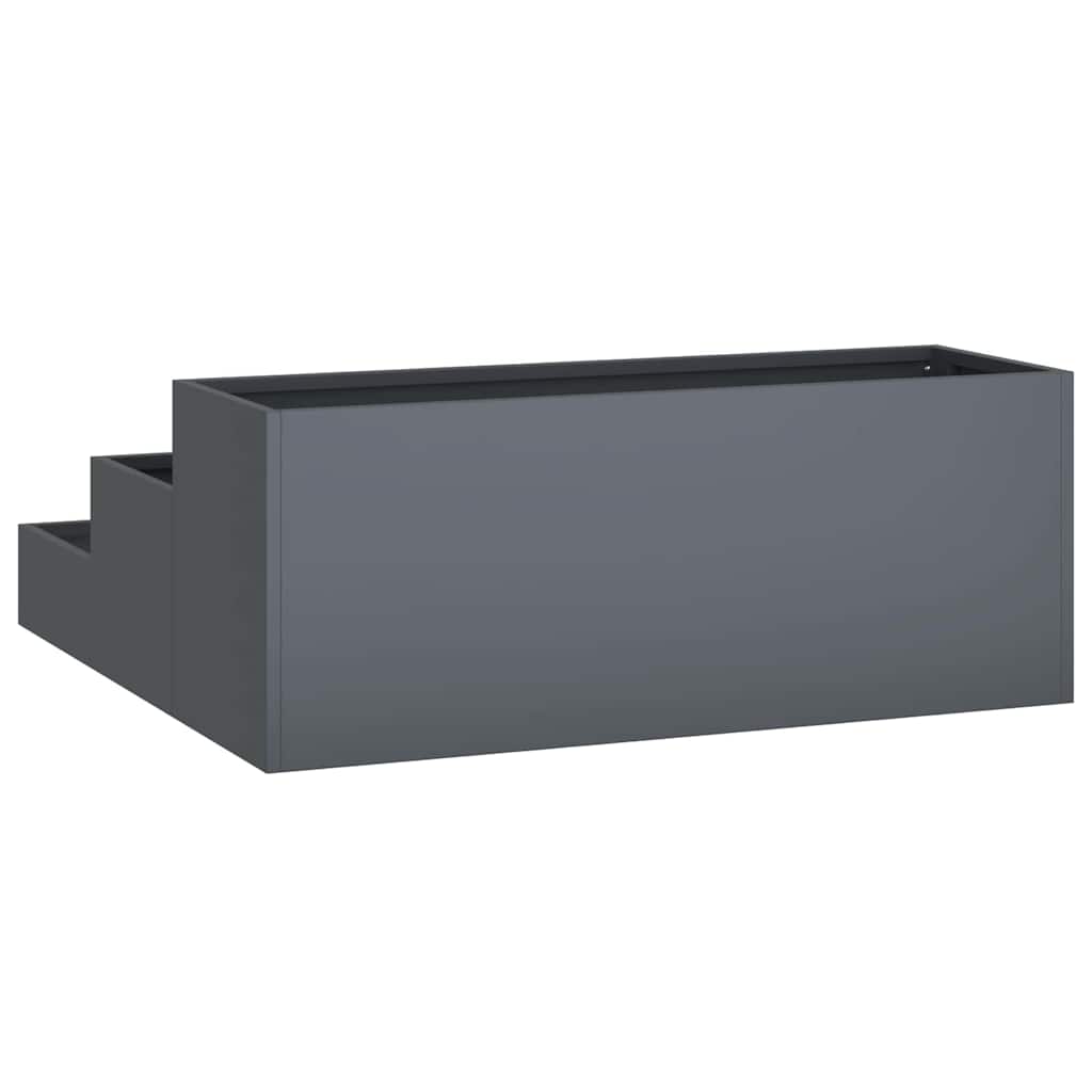 Garden Planter Anthracite 90 x 90 x 35 cm Steel
