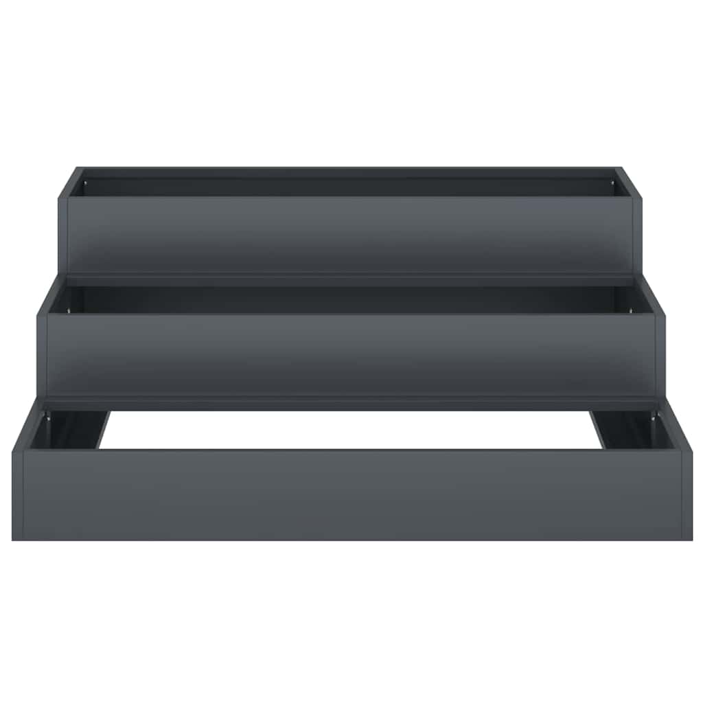 Garden Planter Anthracite 90 x 90 x 35 cm Steel