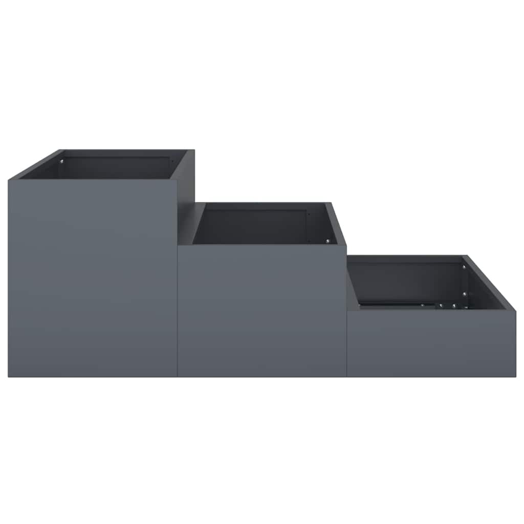 Garden Planter Anthracite 90 x 90 x 35 cm Steel