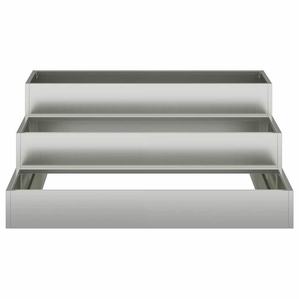 Garden Planter Silver 90 x 90 x 35 cm Galvanised steel