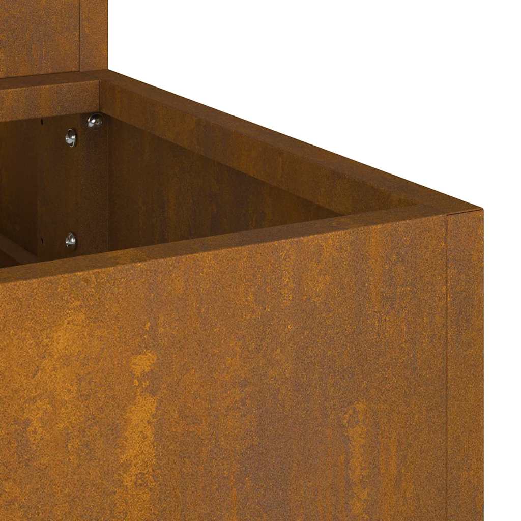 Garden Planter Rusty 90 x 90 x 35 cm Weathering steel