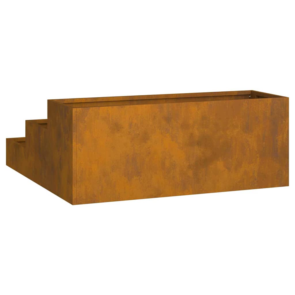 Garden Planter Rusty 90 x 90 x 35 cm Weathering steel