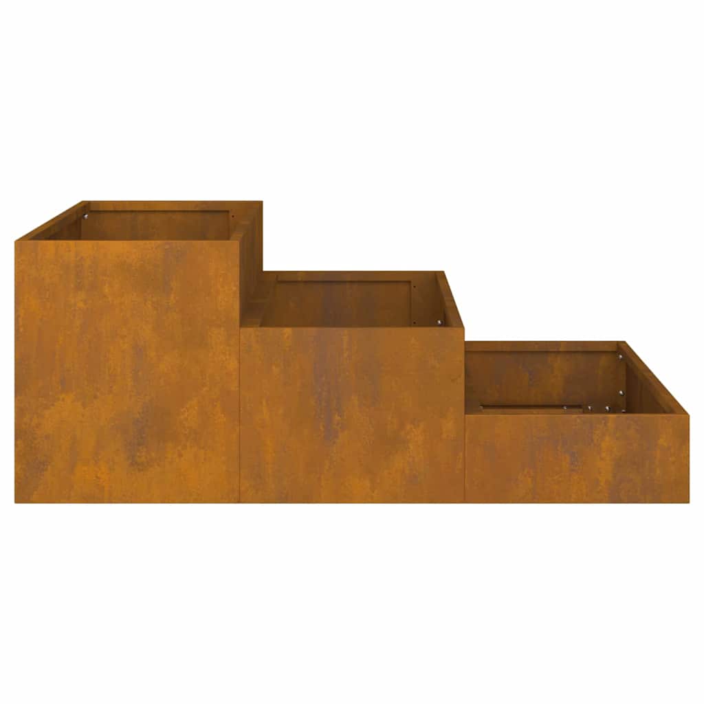 Garden Planter Rusty 90 x 90 x 35 cm Weathering steel
