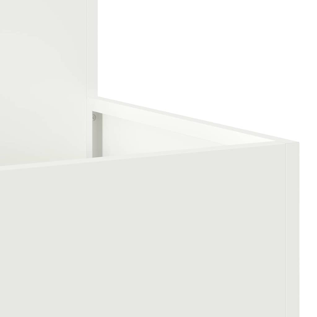 Garden Planter White 80 x 80 x 48 cm Steel