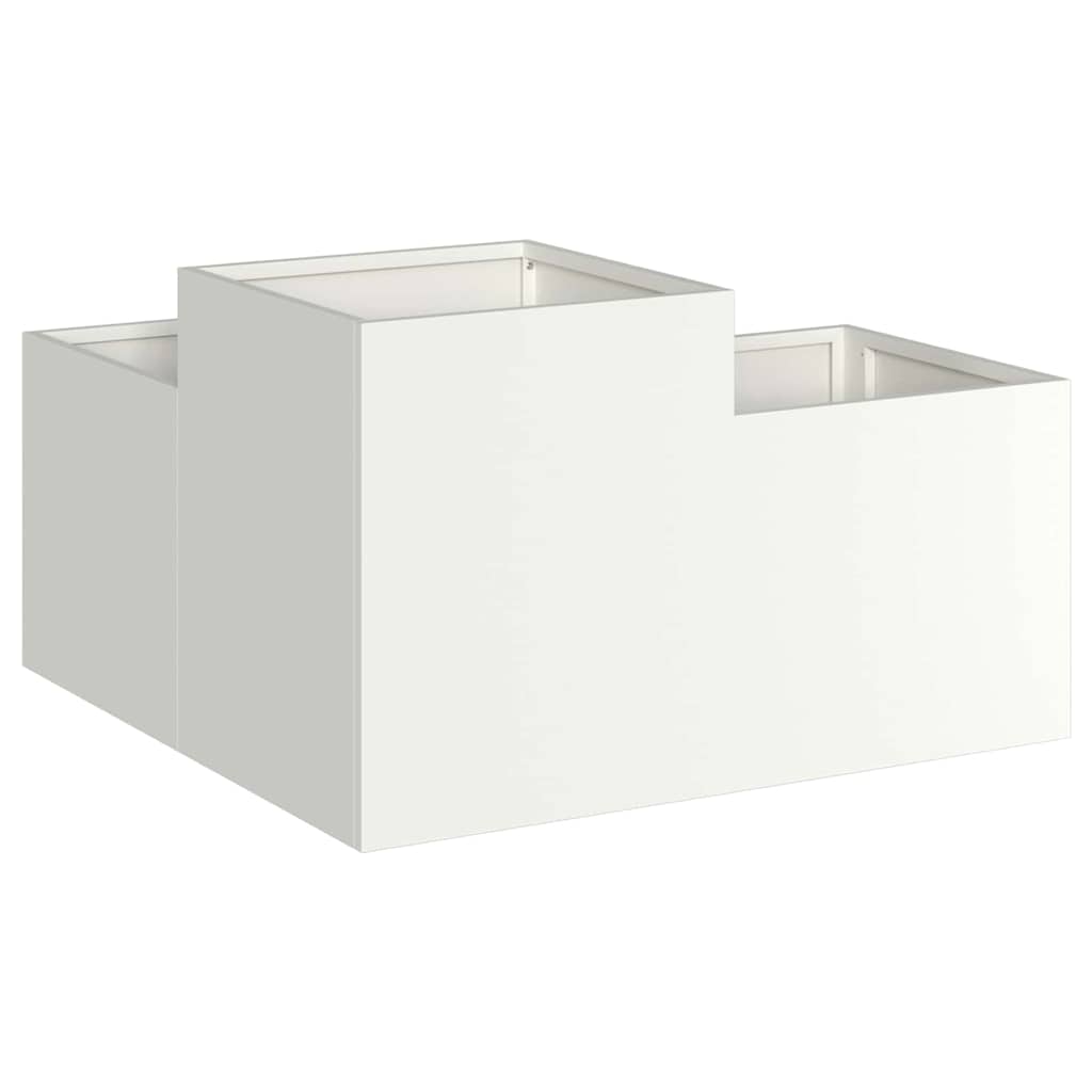 Garden Planter White 80 x 80 x 48 cm Steel