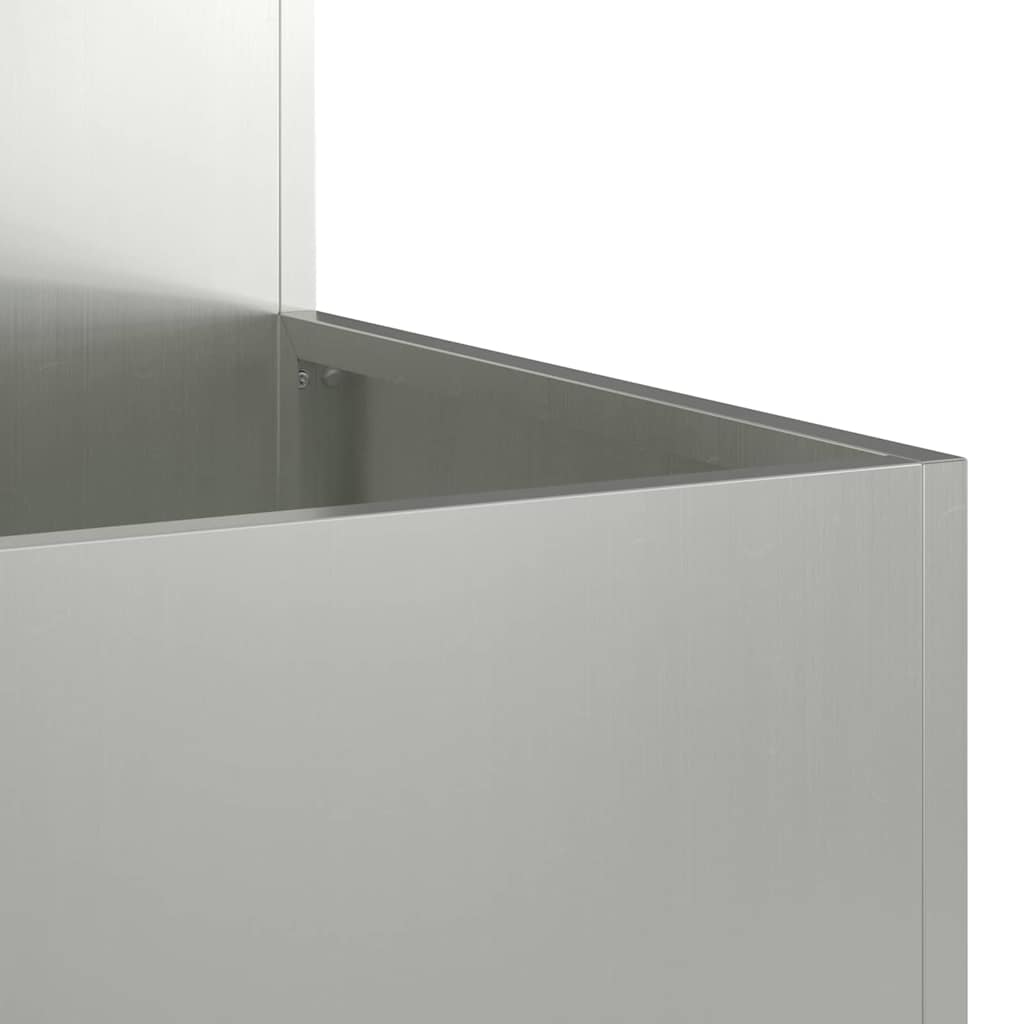 Garden Planter Silver 80 x 80 x 48 cm Galvanised steel