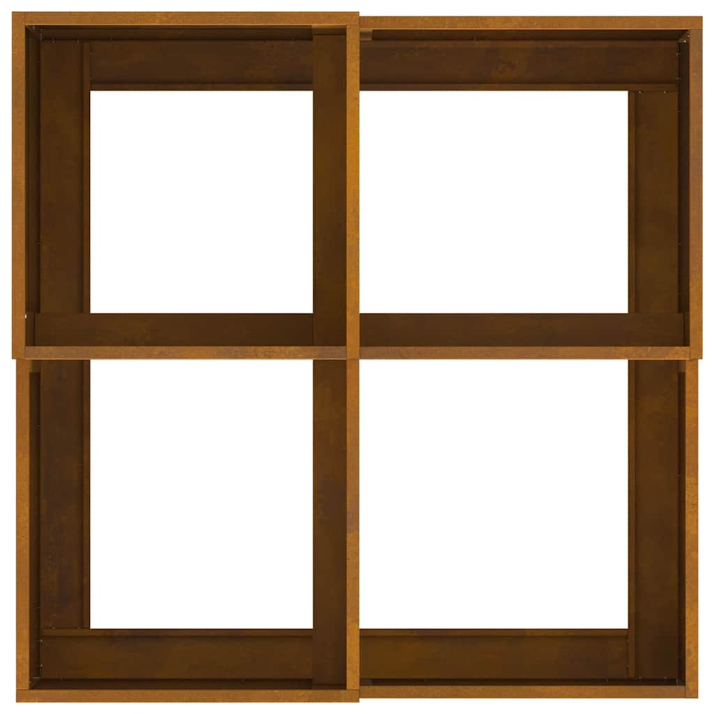 Garden Planter Rusty 80 x 80 x 48 cm Weathering steel