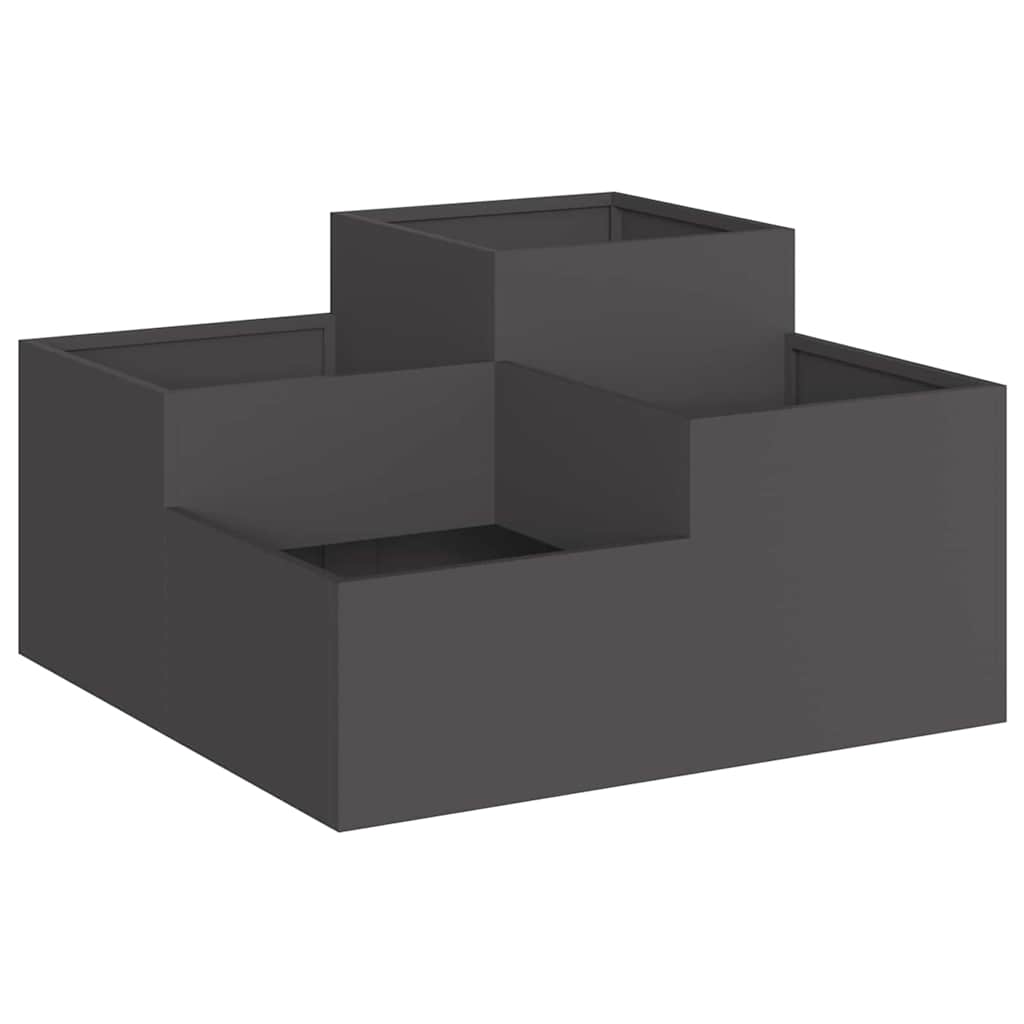 Garden Planter Black 100 x 100 x 48 cm Steel