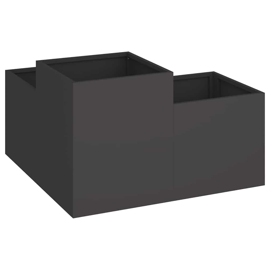 Garden Planter Black 100 x 100 x 48 cm Steel