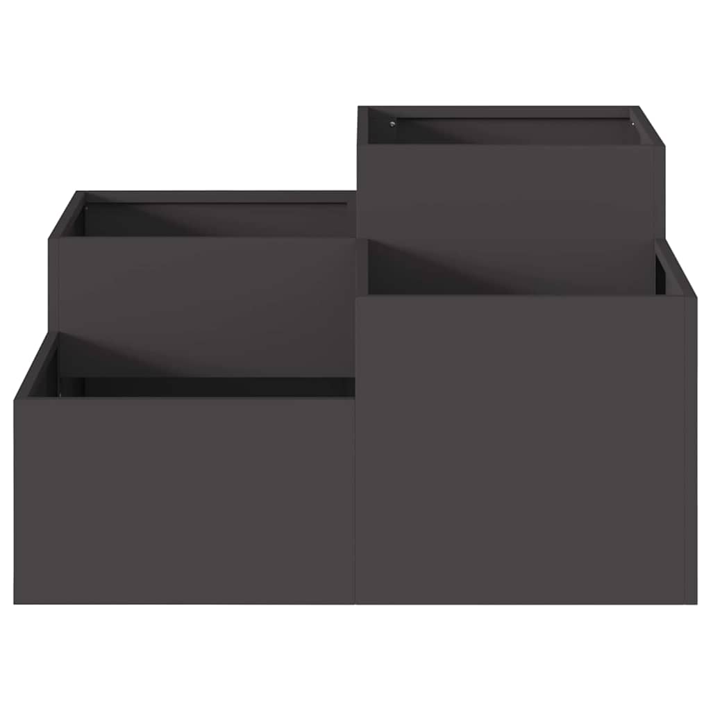 Garden Planter Black 100 x 100 x 48 cm Steel