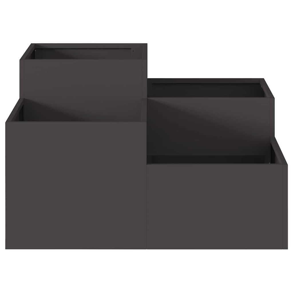 Garden Planter Black 100 x 100 x 48 cm Steel