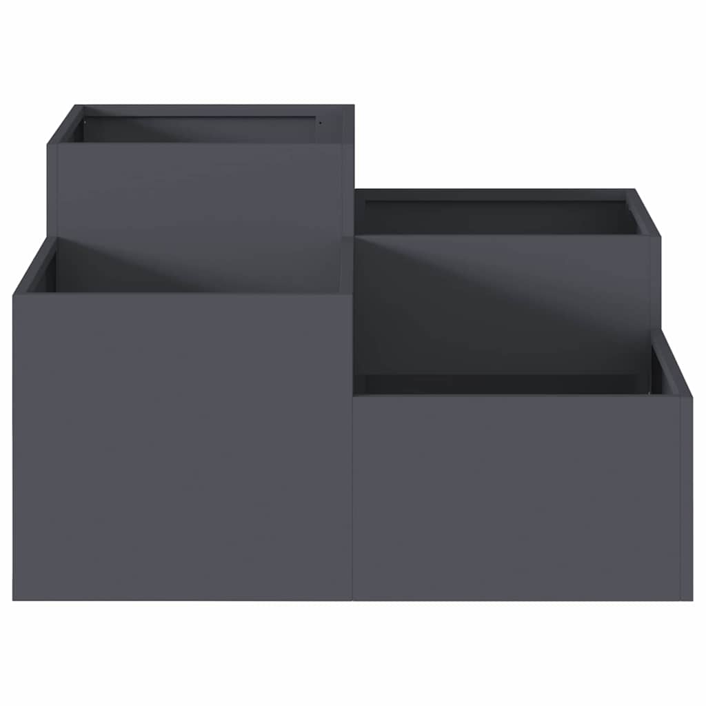 Garden Planter Anthracite 100 x 100 x 48 cm Steel