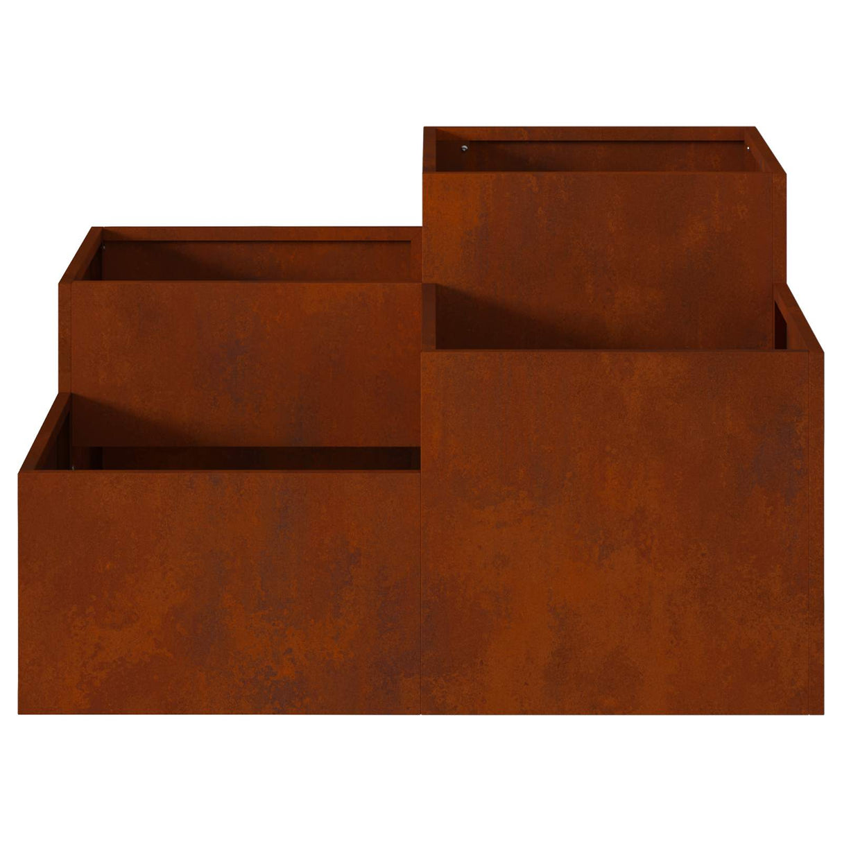 Garden Planter Rusty 100 x 100 x 48 cm Weathering Steel