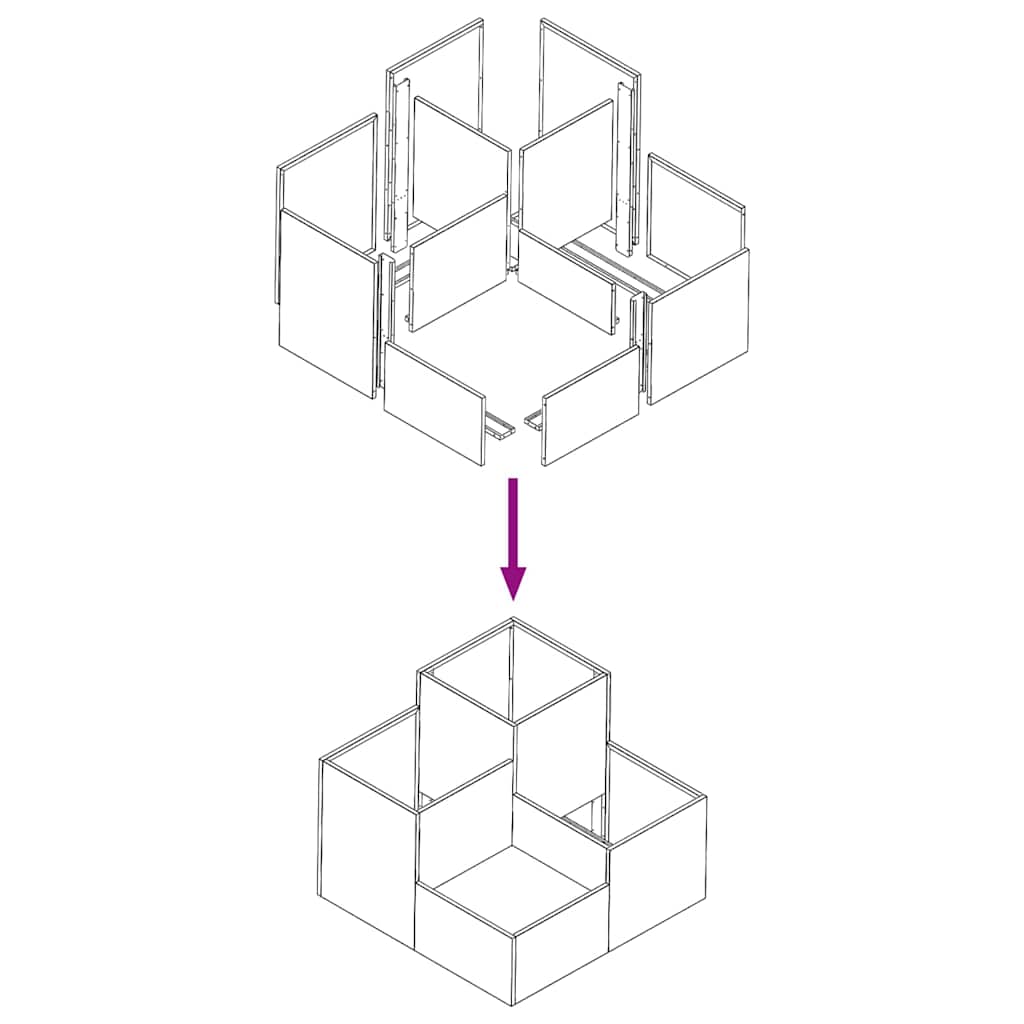 Garden Planter Anthracite 80 x 80 x 60 cm Steel
