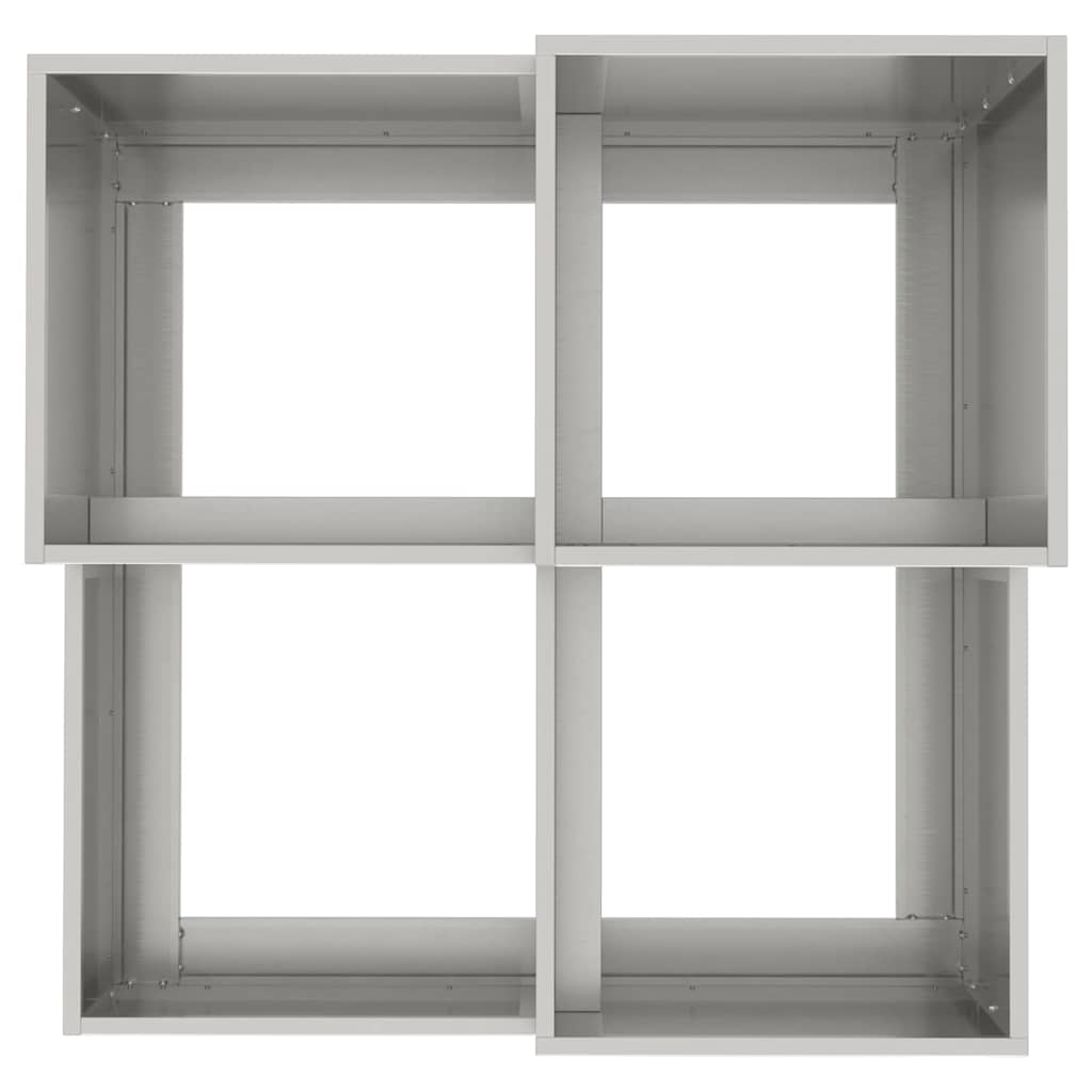 Garden Planter Silver 80 x 80 x 60 cm Stainless steel