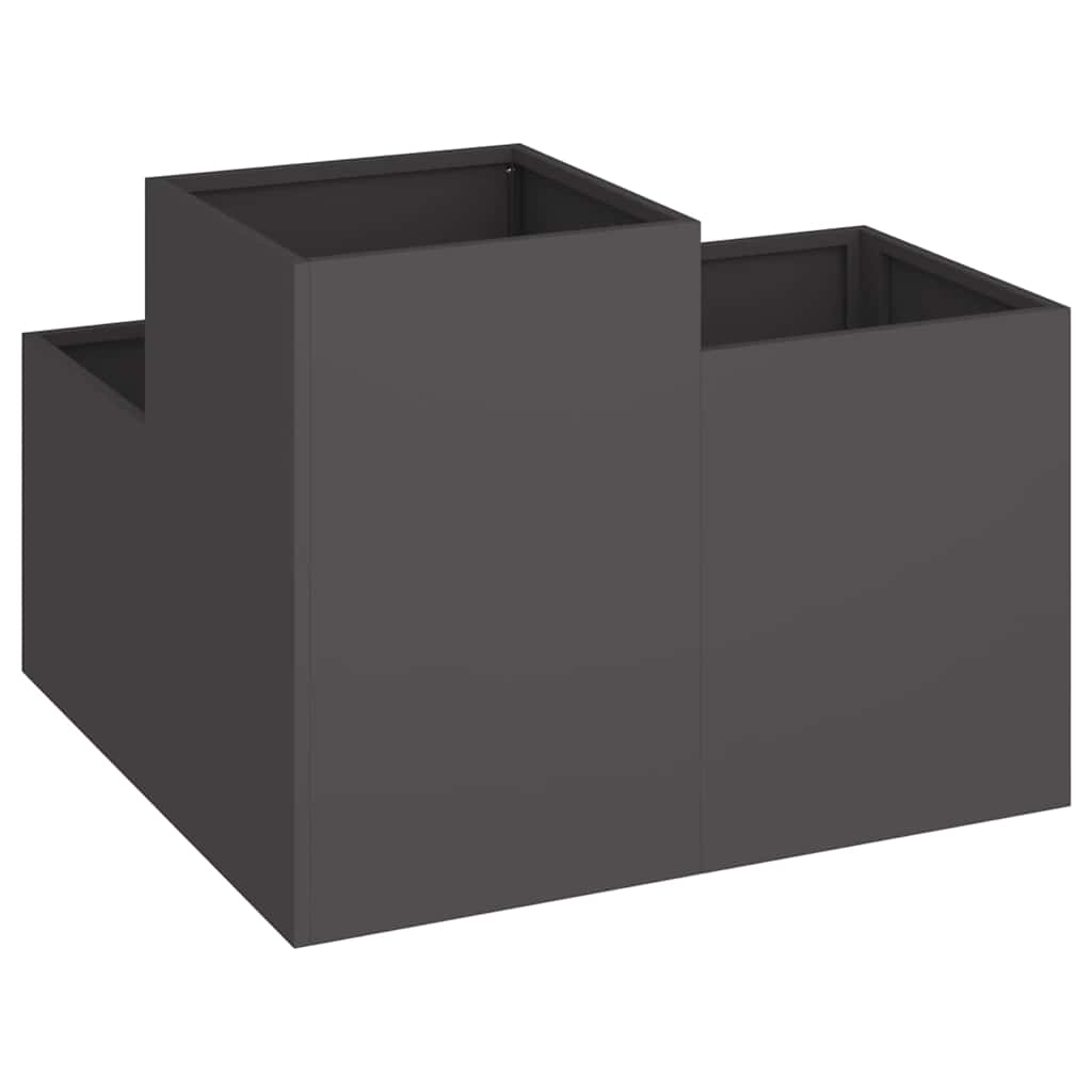 Garden Planter Black 100 x 100 x 60 cm Steel