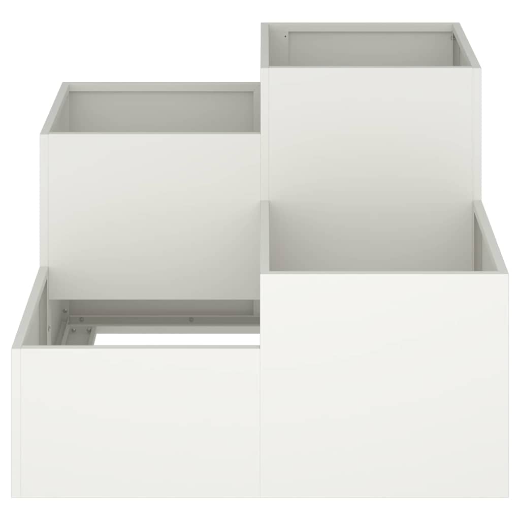 Garden Planter White 100 x 100 x 60 cm Steel