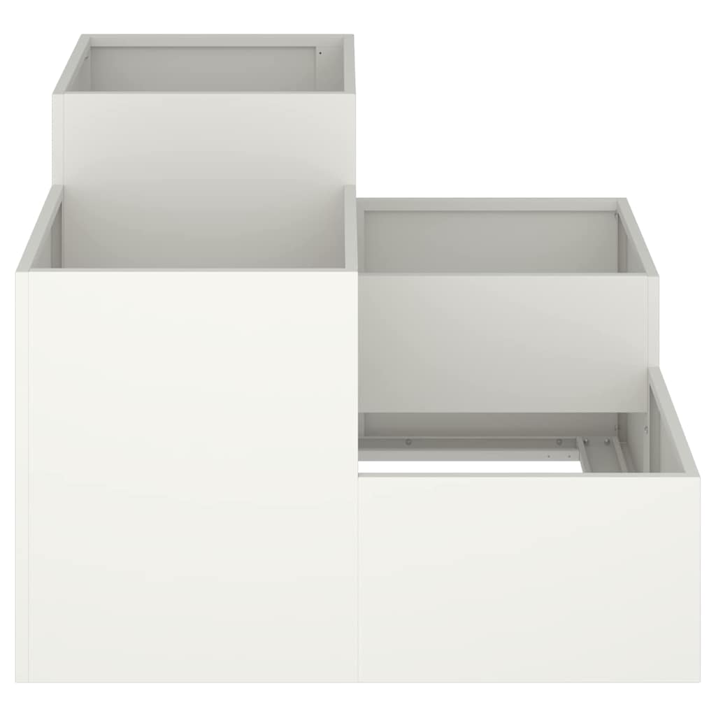 Garden Planter White 100 x 100 x 60 cm Steel