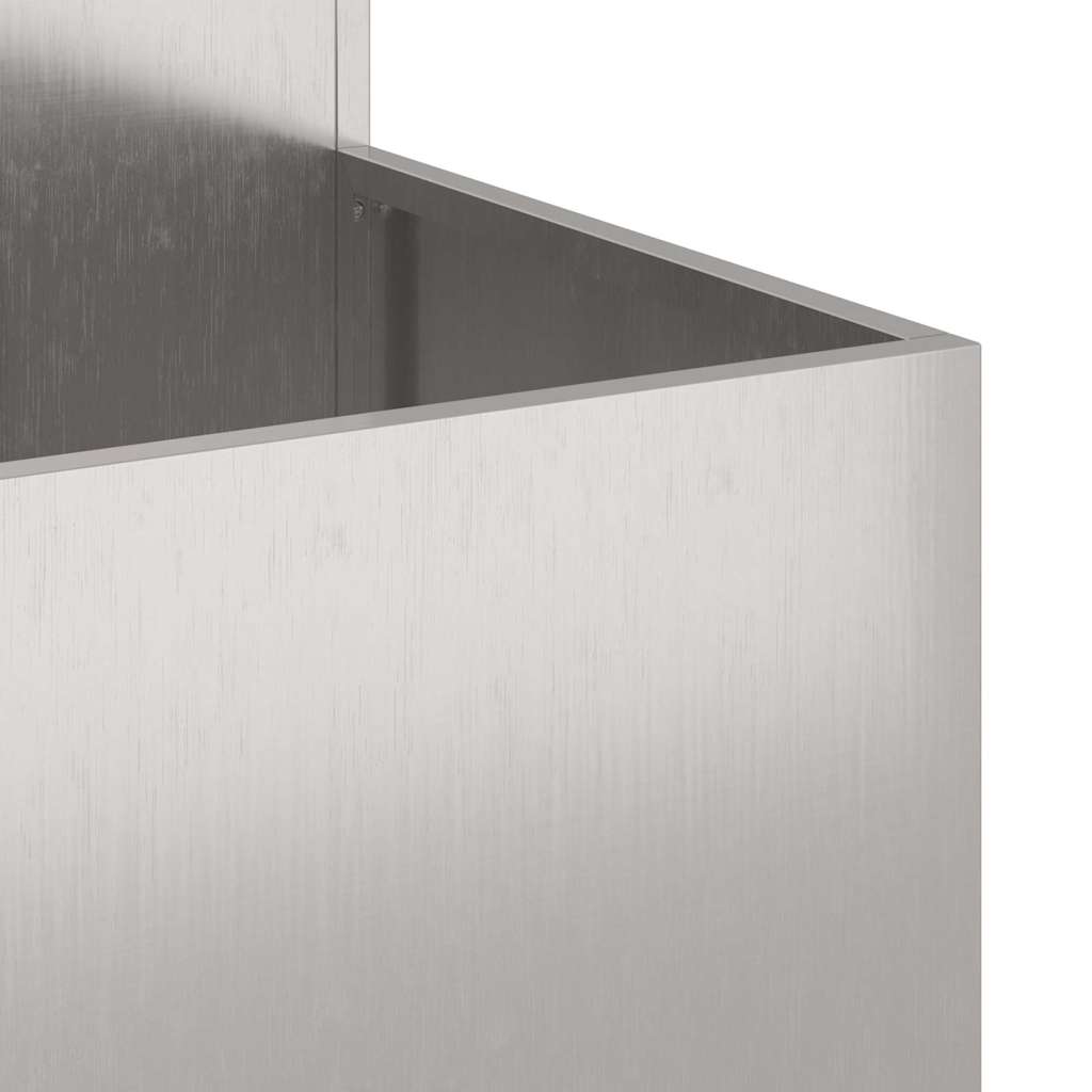 Garden Planter Silver 100 x 100 x 60 cm Stainless steel