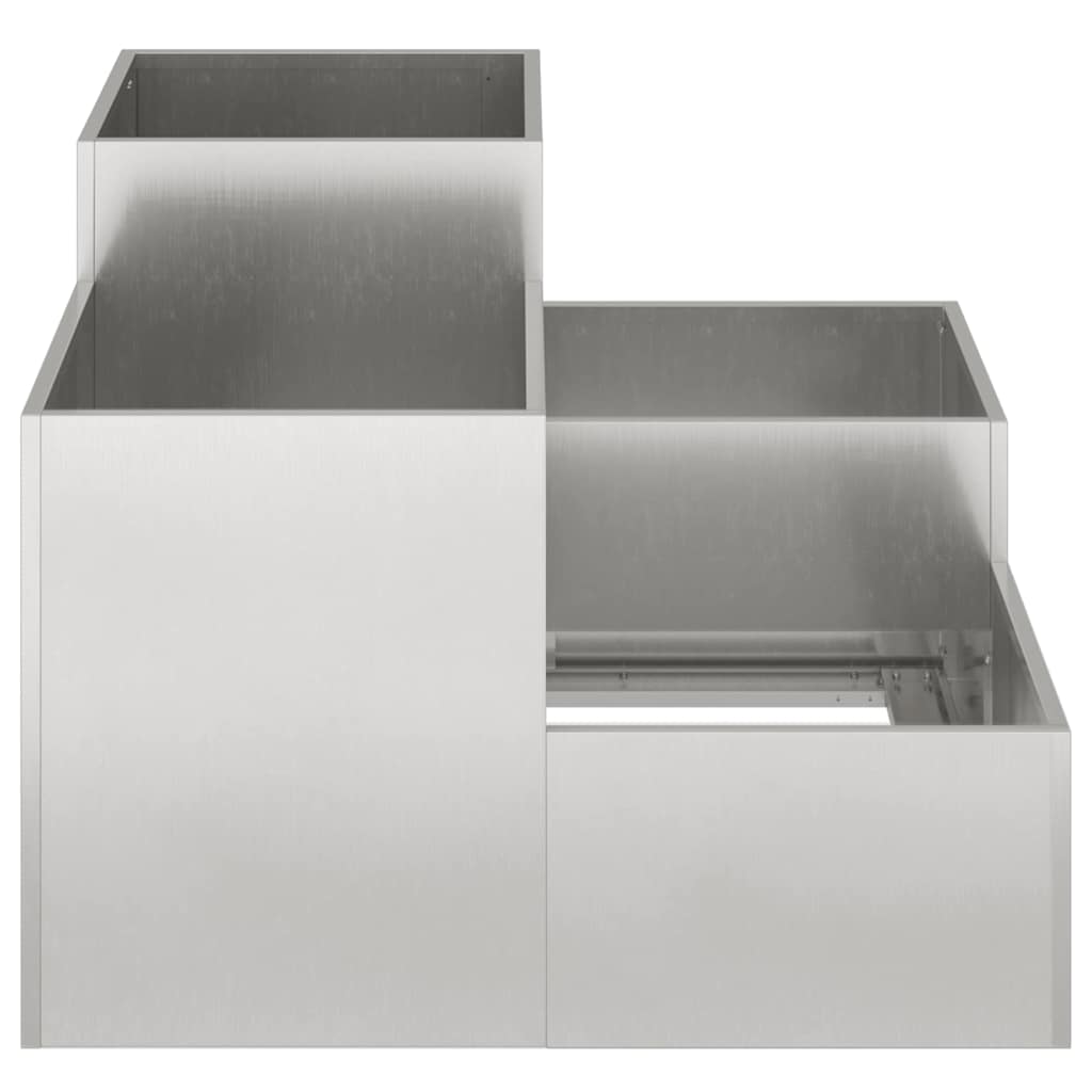 Garden Planter Silver 100 x 100 x 60 cm Stainless steel