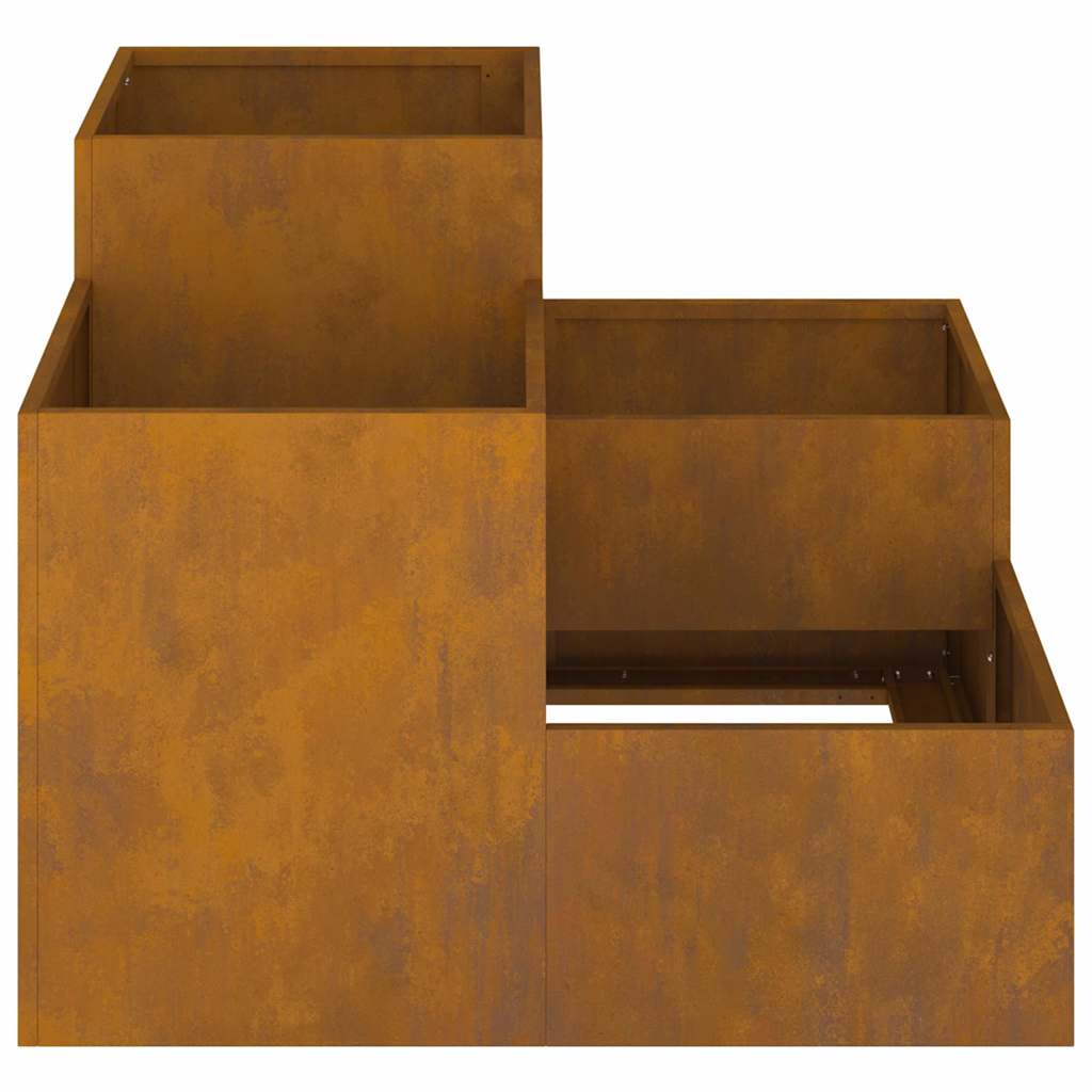 Garden Planter Rusty 80 x 80 x 60 cm Weathering steel