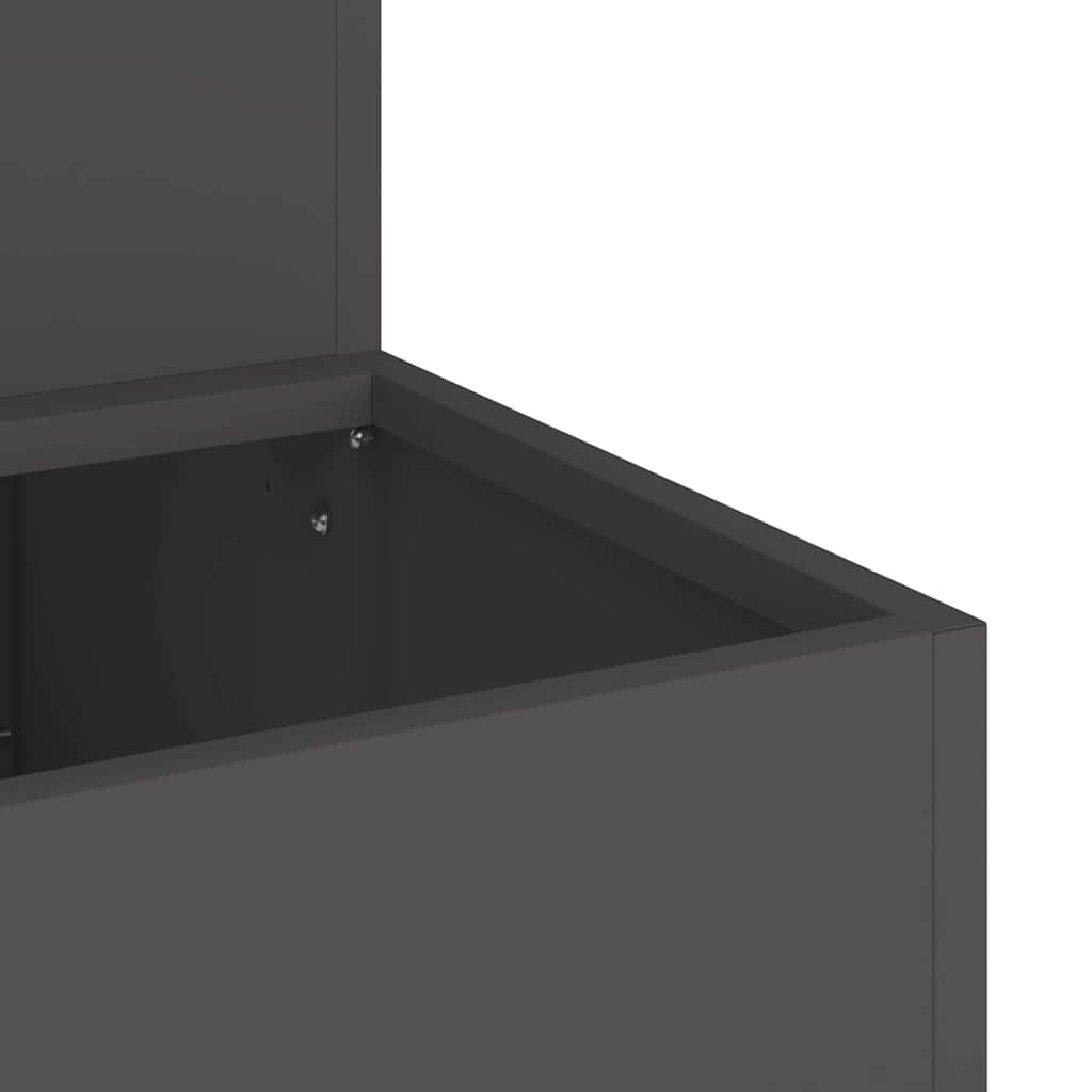 Garden Planter Black 100 x 60 x 45 cm Steel