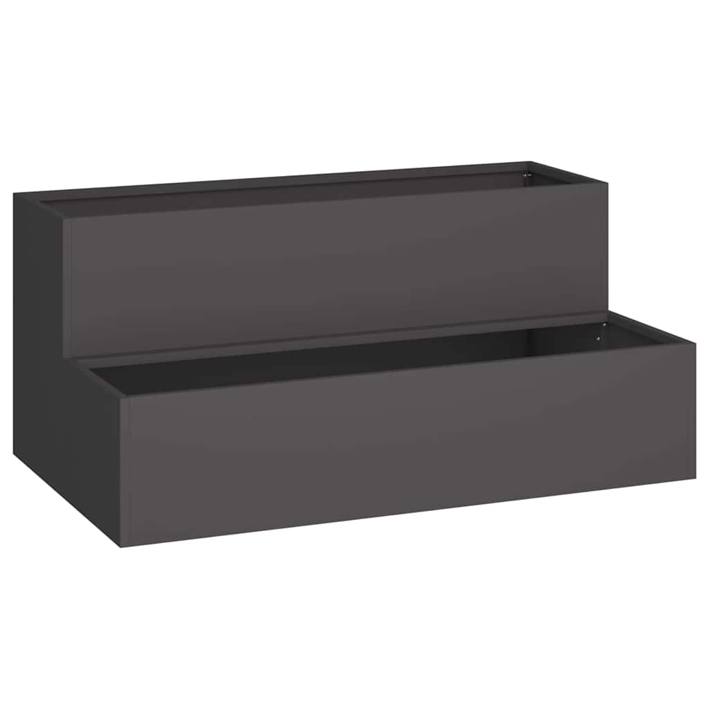 Garden Planter Black 100 x 60 x 45 cm Steel