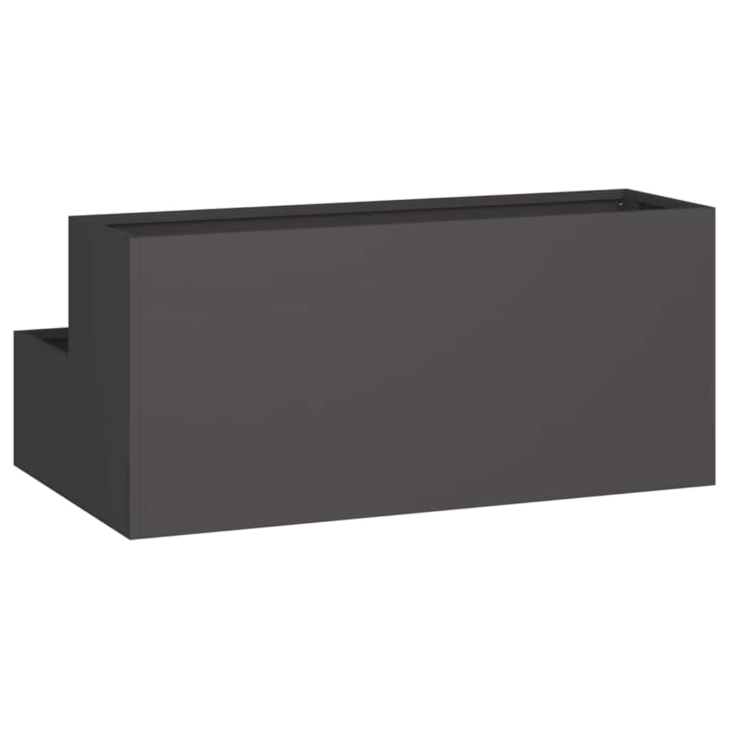 Garden Planter Black 100 x 60 x 45 cm Steel