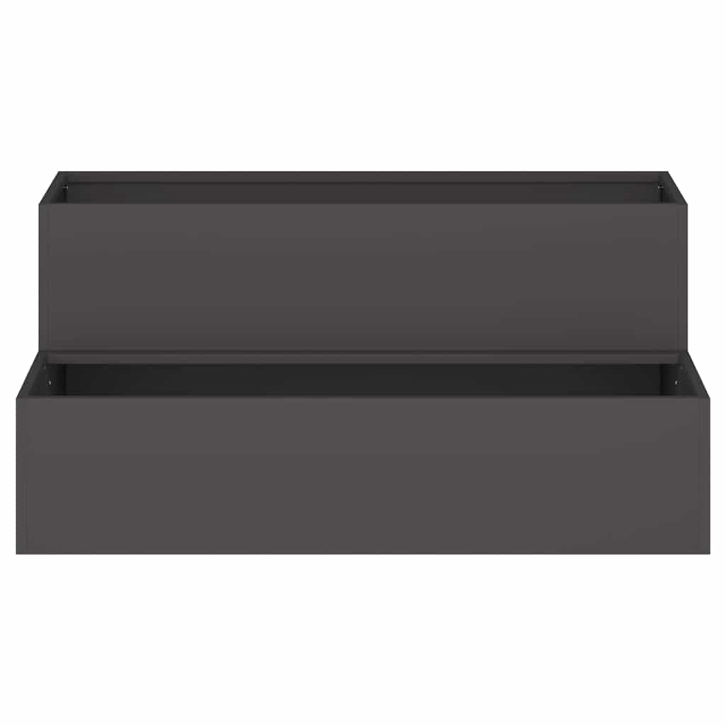 Garden Planter Black 100 x 60 x 45 cm Steel