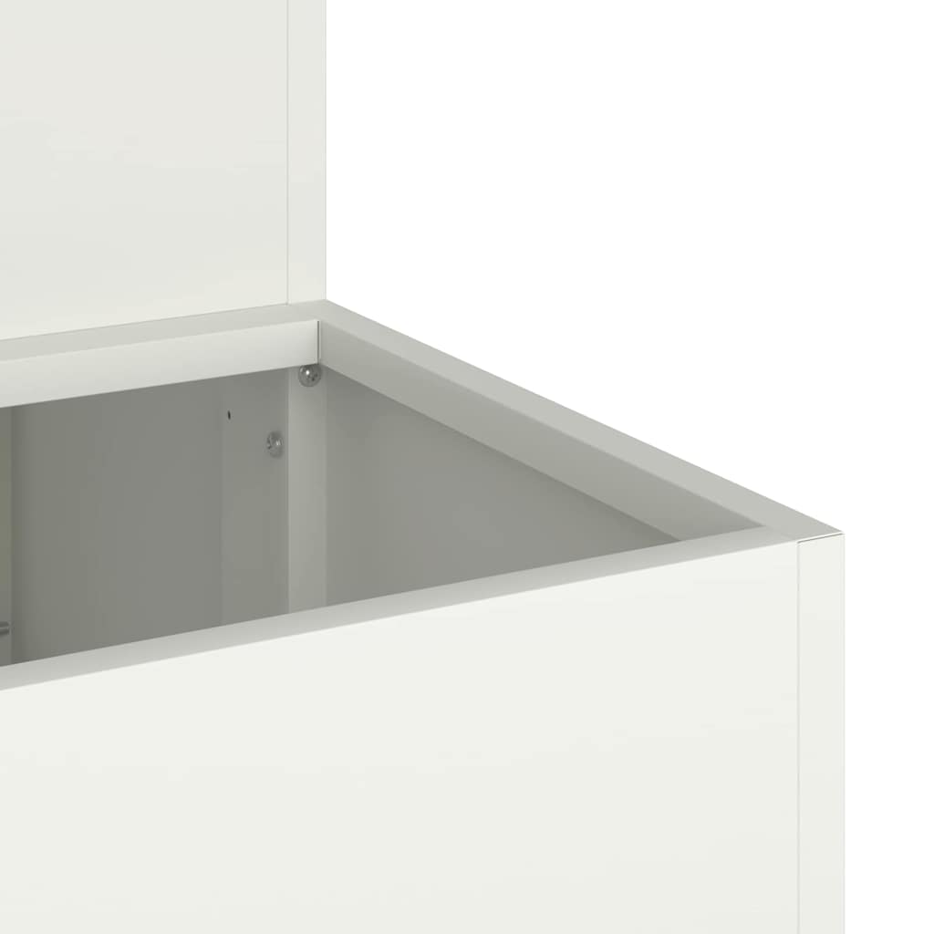 Garden Planter White 100 x 60 x 45 cm Steel