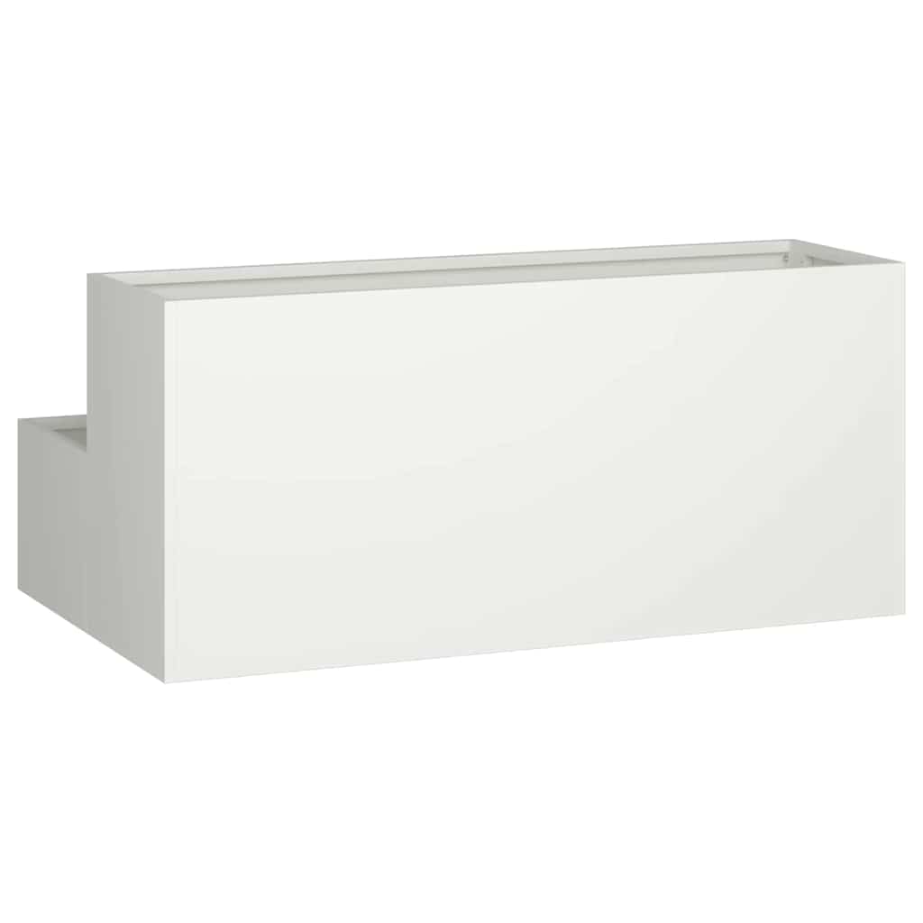 Garden Planter White 100 x 60 x 45 cm Steel