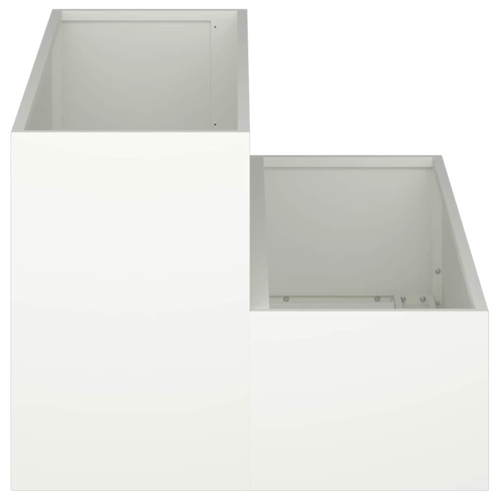 Garden Planter White 100 x 60 x 45 cm Cold-rolled Steel