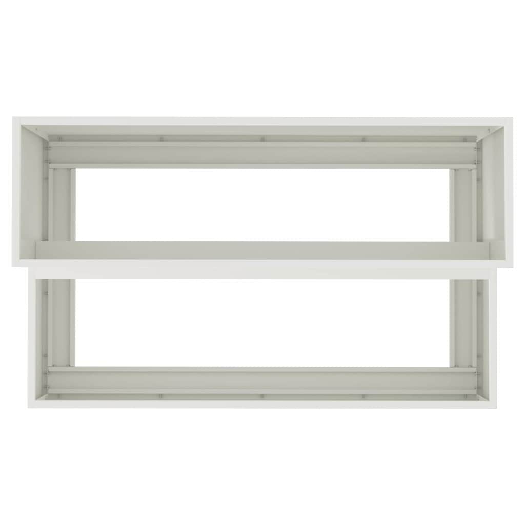 Garden Planter White 100 x 60 x 45 cm Steel