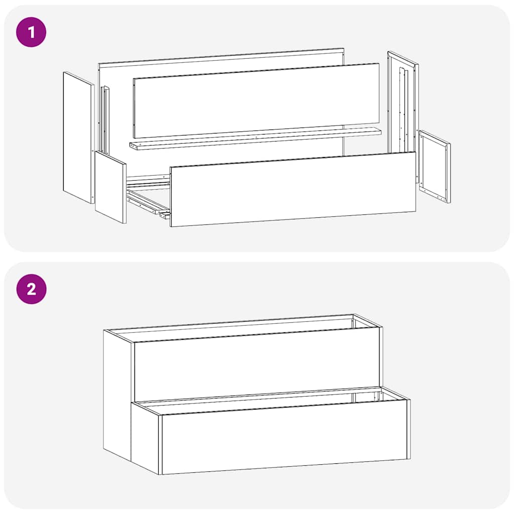 Garden Planter Anthracite 100 x 60 x 45 cm Steel