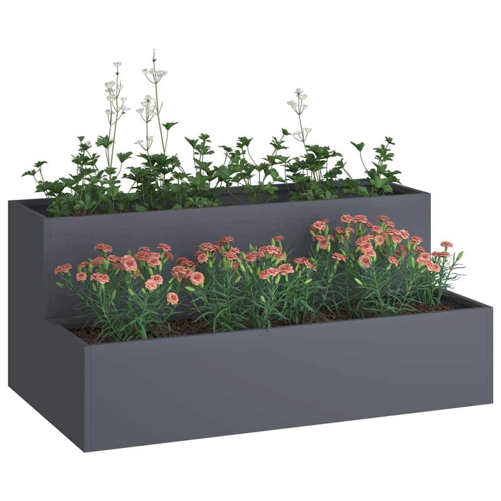 Garden Planter Anthracite 100 x 60 x 45 cm Steel