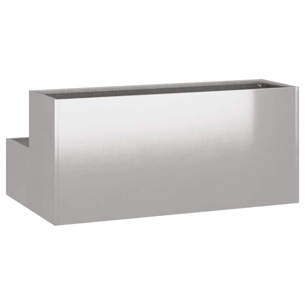 Garden Planter Silver 100 x 60 x 45 cm Stainless Steel